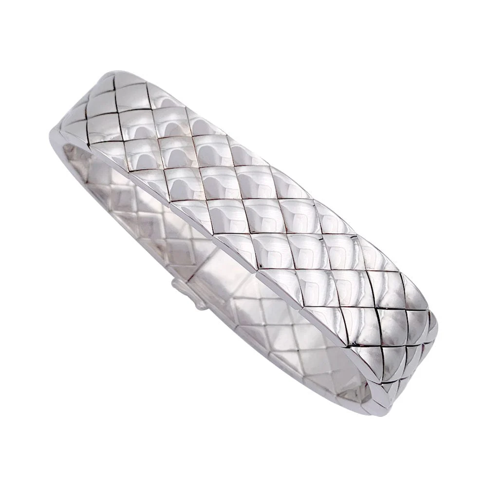 Bracelet Chanel, “Quilted”, white gold. - Image 4