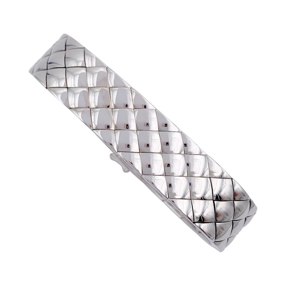 Bracelet Chanel, “Quilted”, white gold. - Image 7