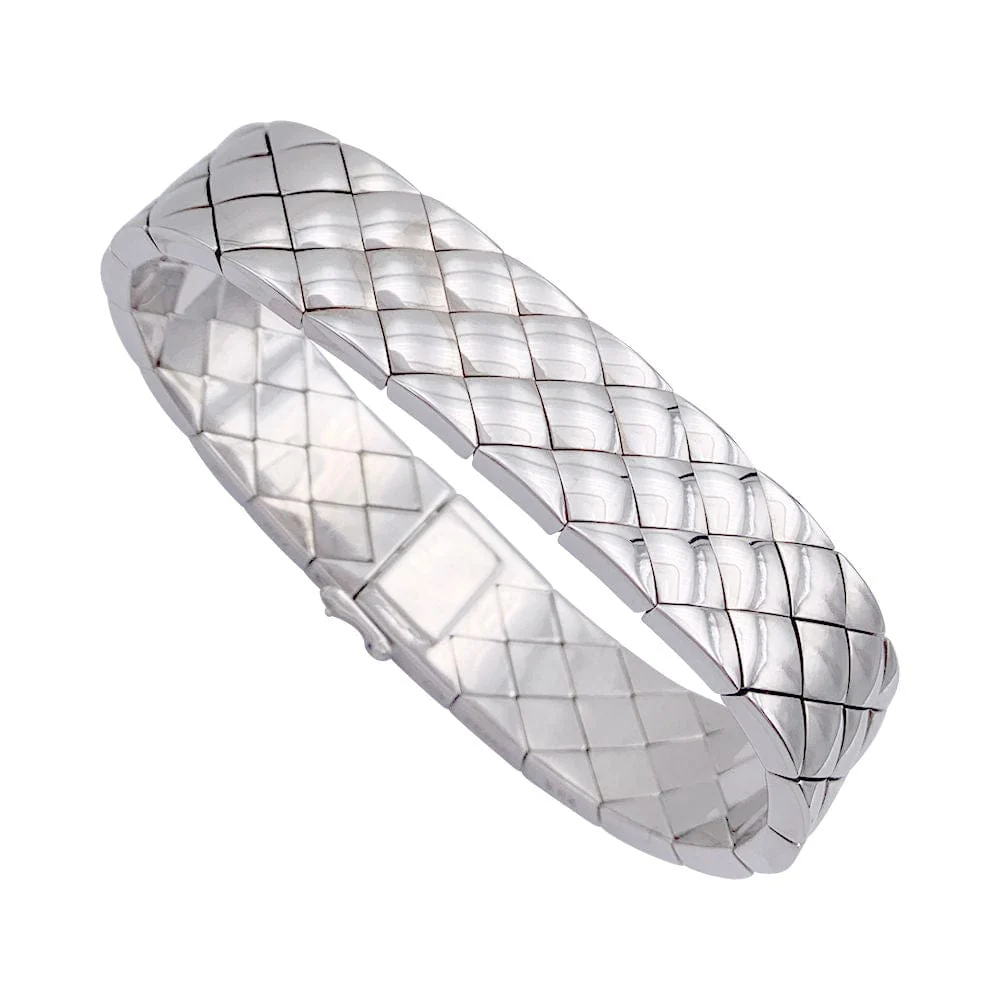 Bracelet Chanel, “Quilted”, white gold. - Image 8