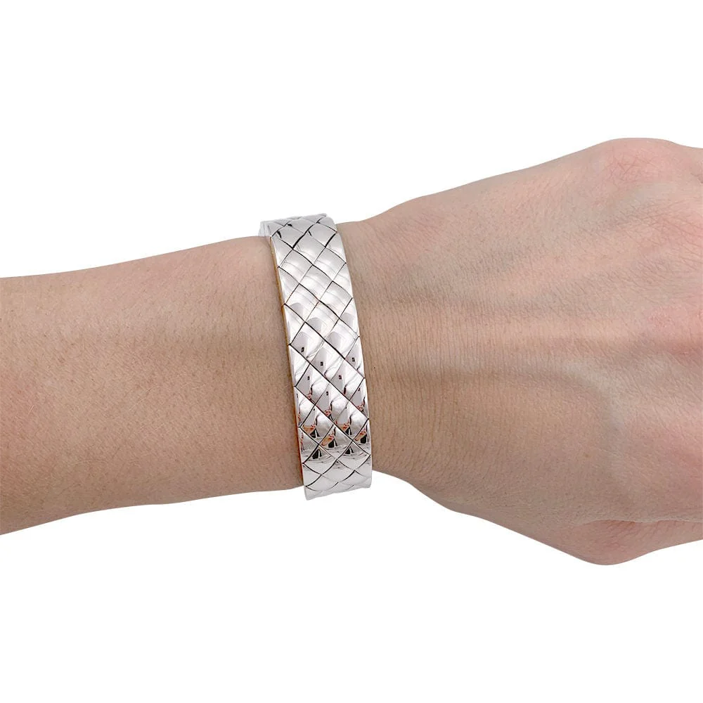 Bracelet Chanel, “Quilted”, white gold. - Image 9