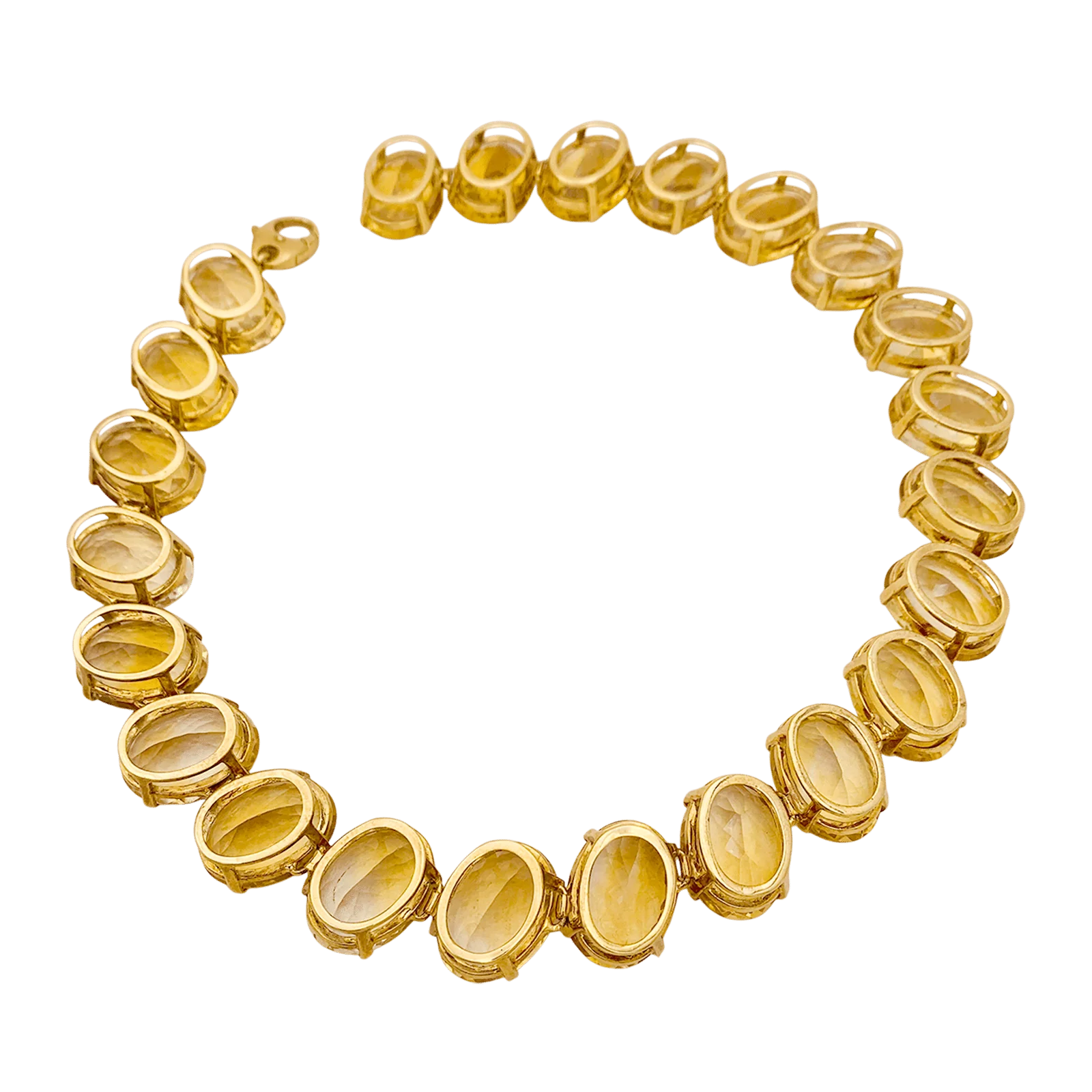 Yellow gold and citrine necklace. - Image 3
