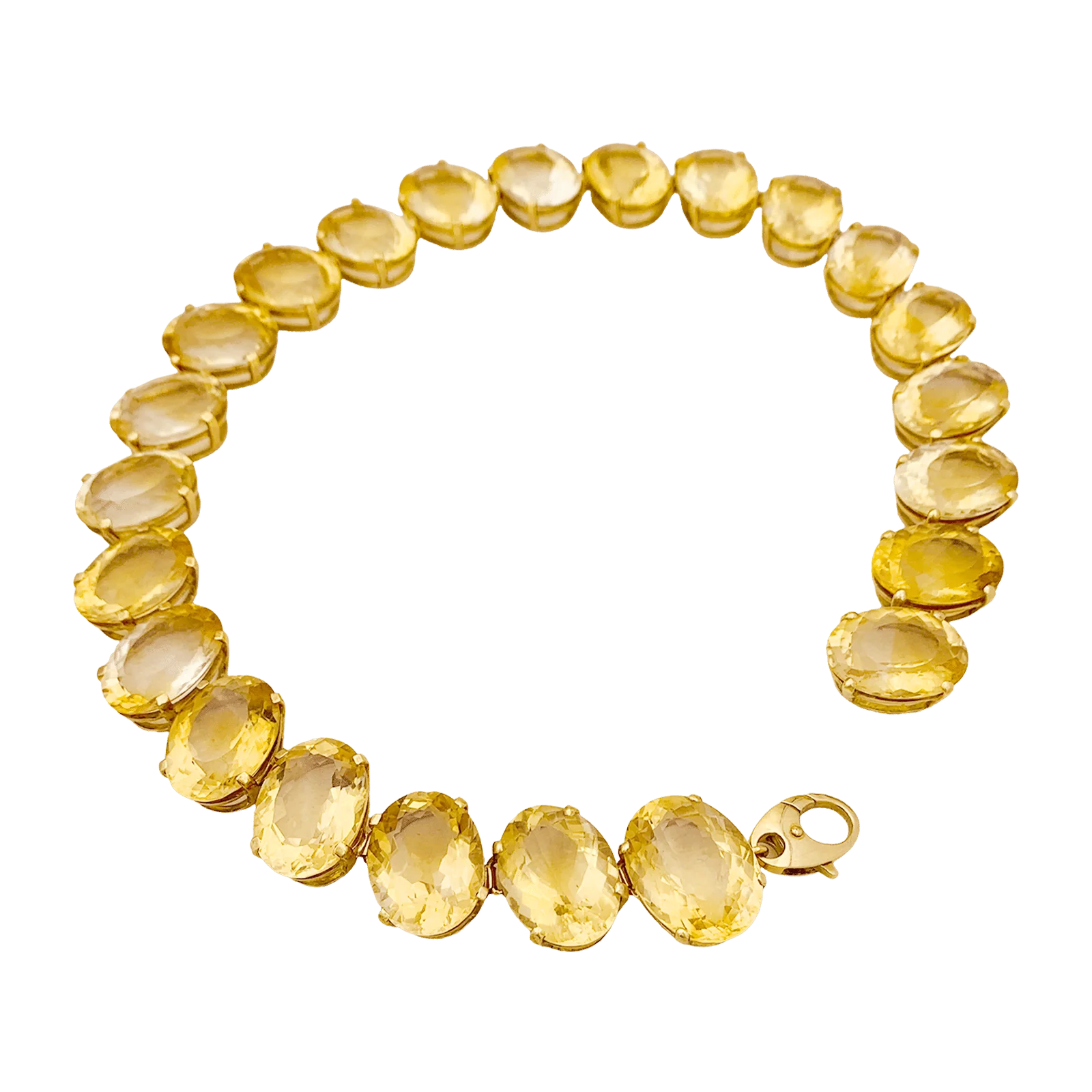 Yellow gold and citrine necklace. - Image 4