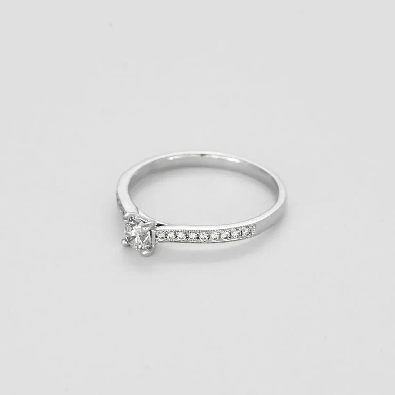 Ring Solitaire white gold diamond  - Image 3