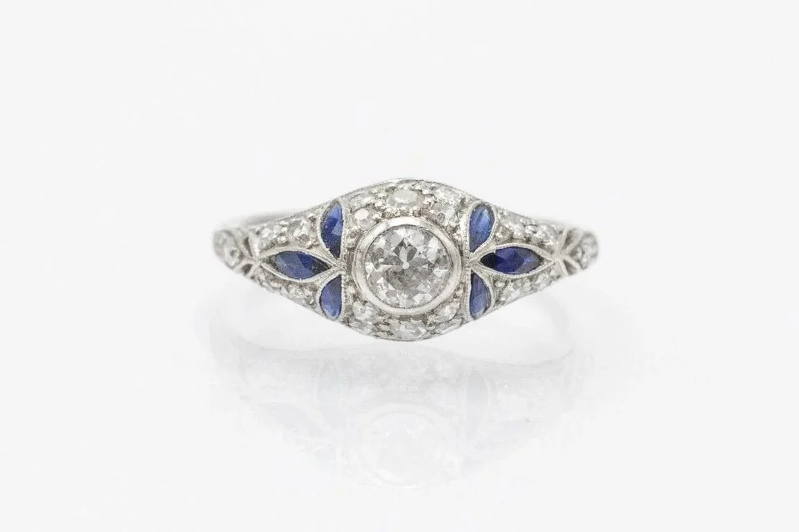 Art Deco ring with diamonds, 1920s - Image 2