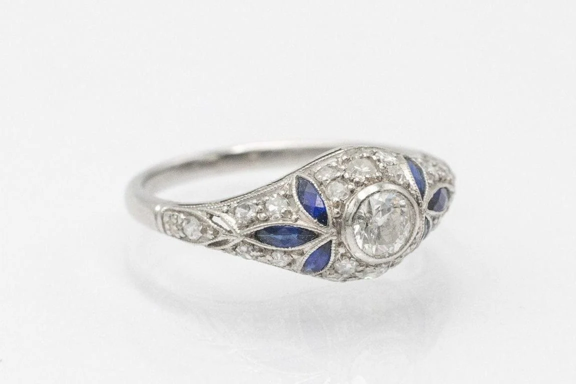Art Deco ring with diamonds, 1920s - Image 3