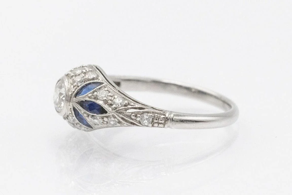 Art Deco ring with diamonds, 1920s - Image 4