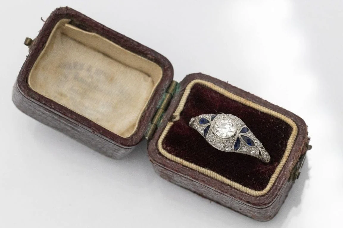 Art Deco ring with diamonds, 1920s - Image 9