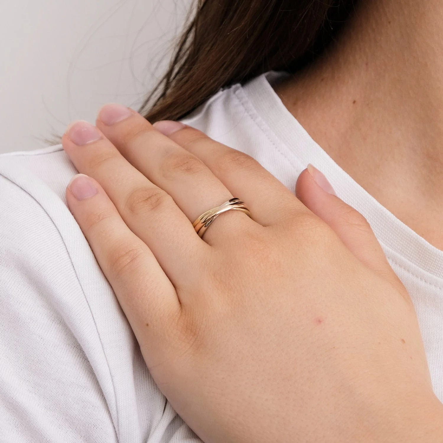 Ring Yellow, white & pink gold - Image 2