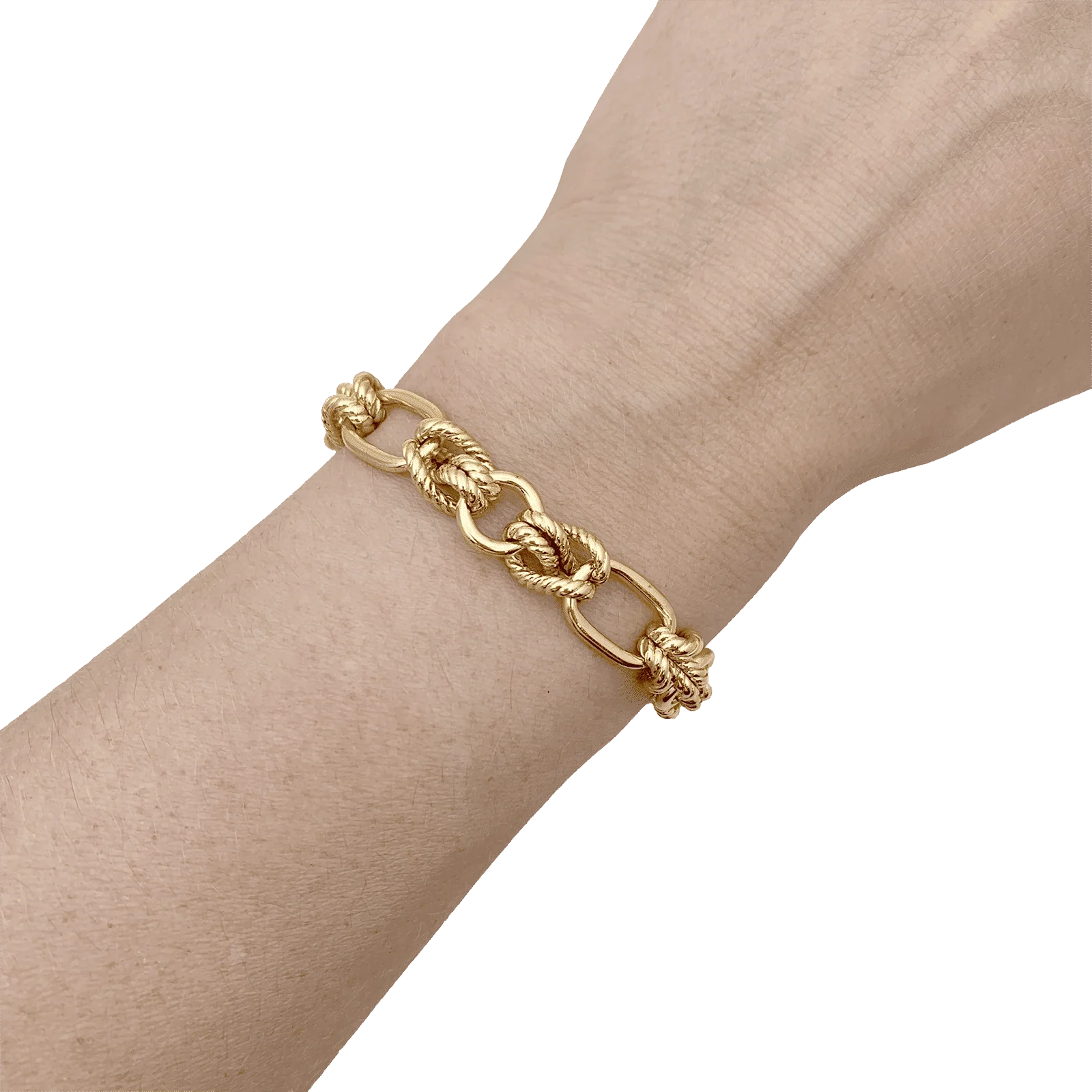 Yellow gold "Knots" bracelet. - Image 5