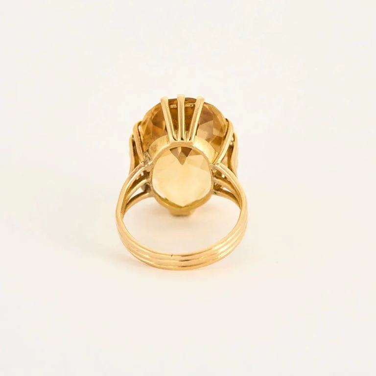 Yellow gold Citrine ring - Image 5