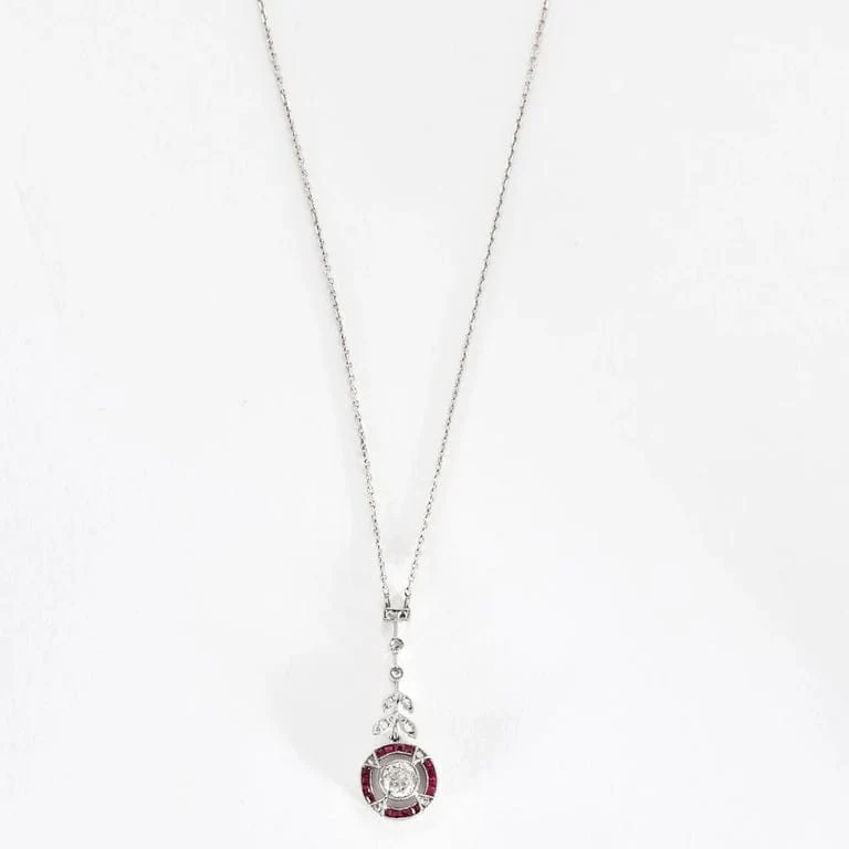 Belle Epoque white gold diamond necklace - Image 3