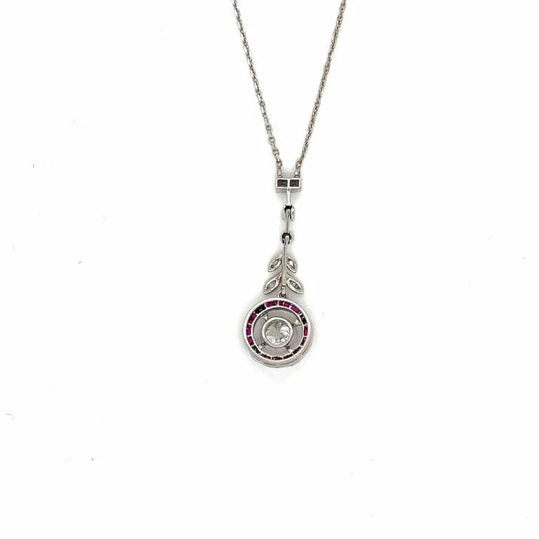 Belle Epoque white gold diamond necklace - Image 4