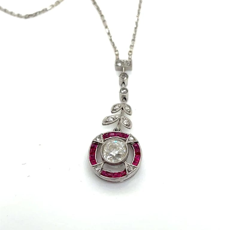 Belle Epoque white gold diamond necklace - Image 6