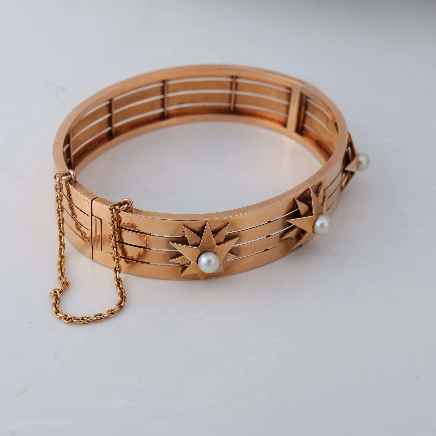 Yellow gold set, pearls - Image 6