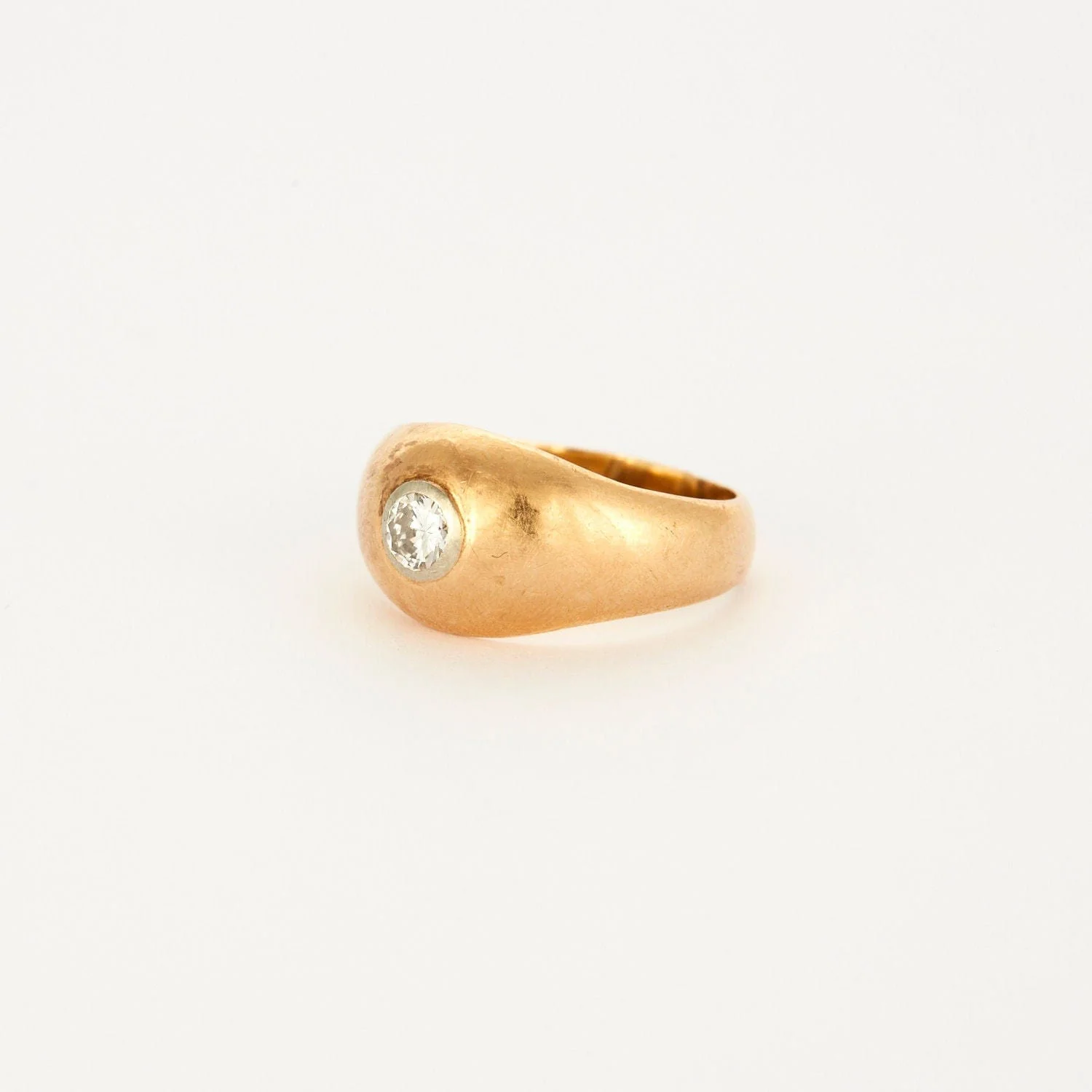 Yellow gold diamond ring - Image 5