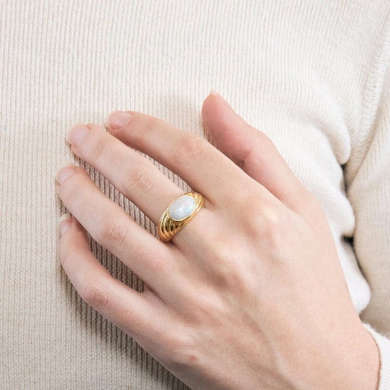 Godron Opal Ring - Image 6