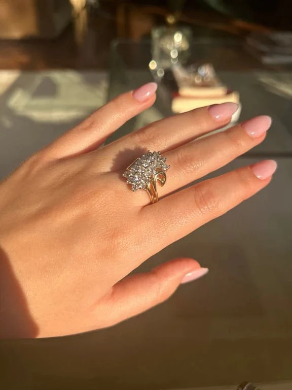 Ring - Yellow and white gold and diamonds - Image 2