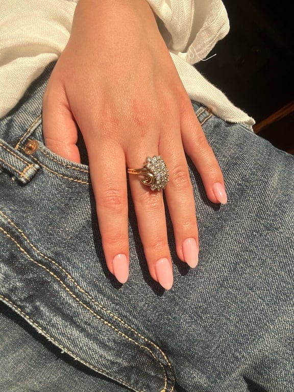 Ring - Yellow and white gold and diamonds - Image 3
