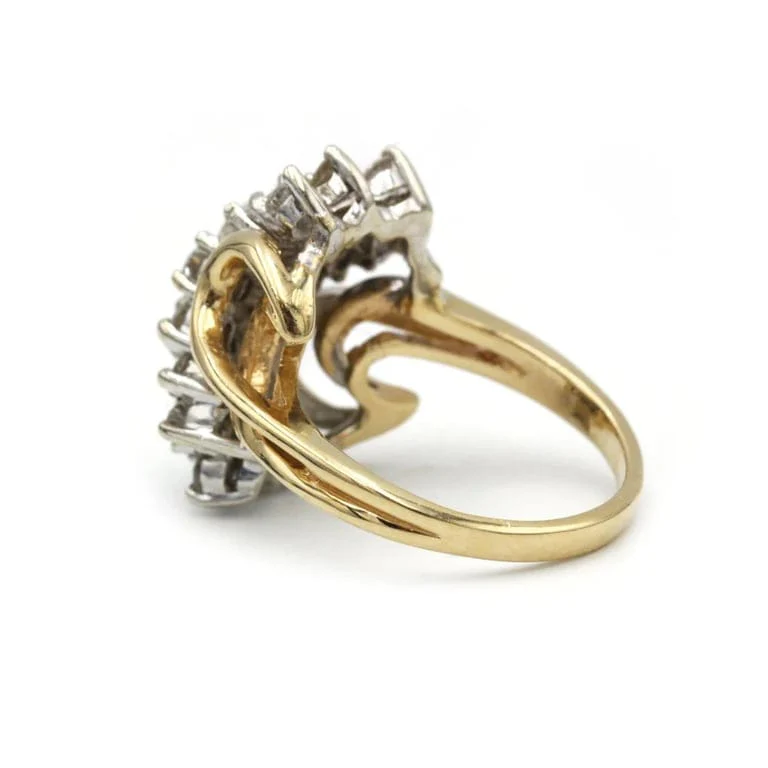 Ring - Yellow and white gold and diamonds - Image 6