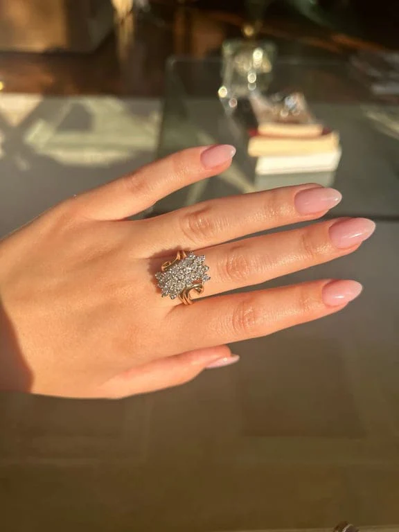 Ring - Yellow and white gold and diamonds - Image 8