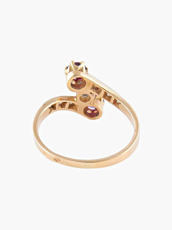 Trilogy Ruby Diamond Ring - Image 7