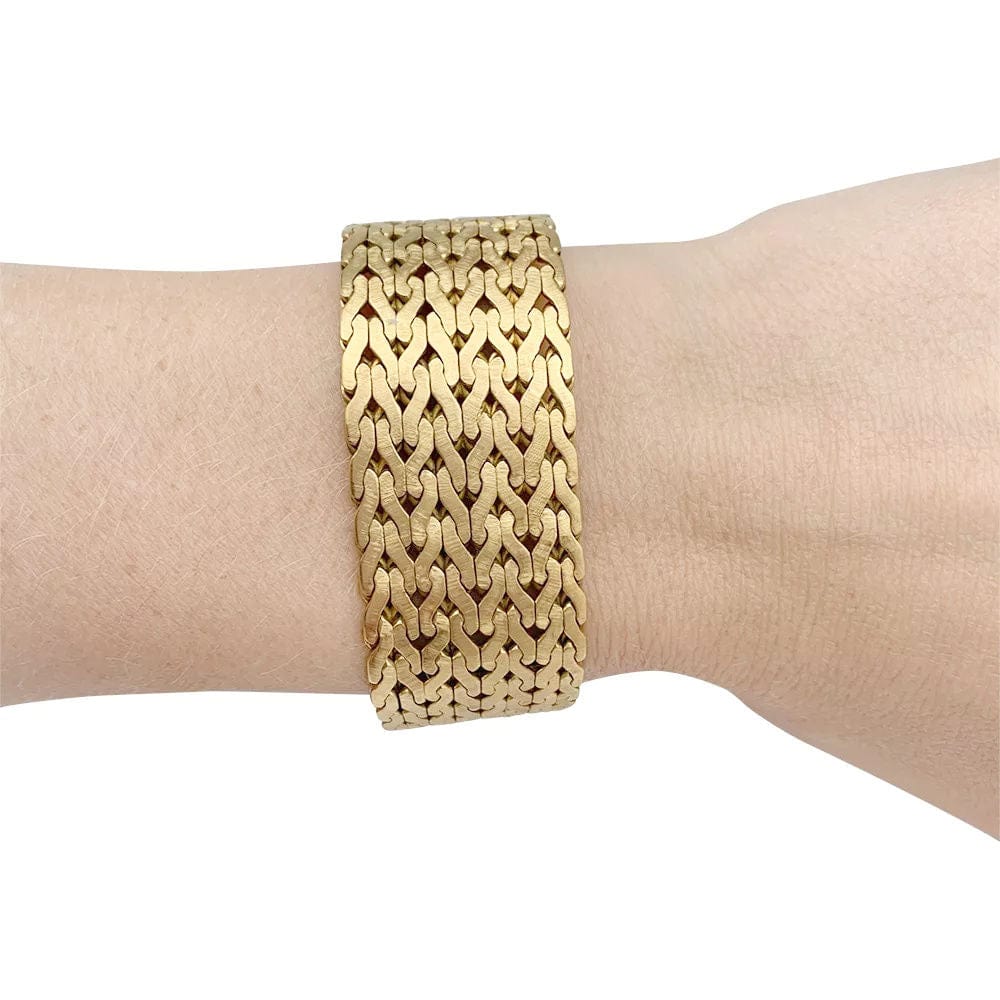 Vintage yellow gold bracelet. - Image 10