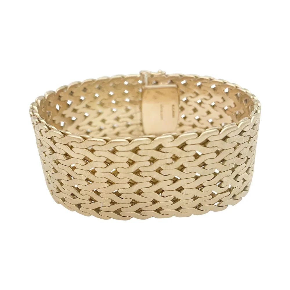 Vintage yellow gold bracelet. - Image 6