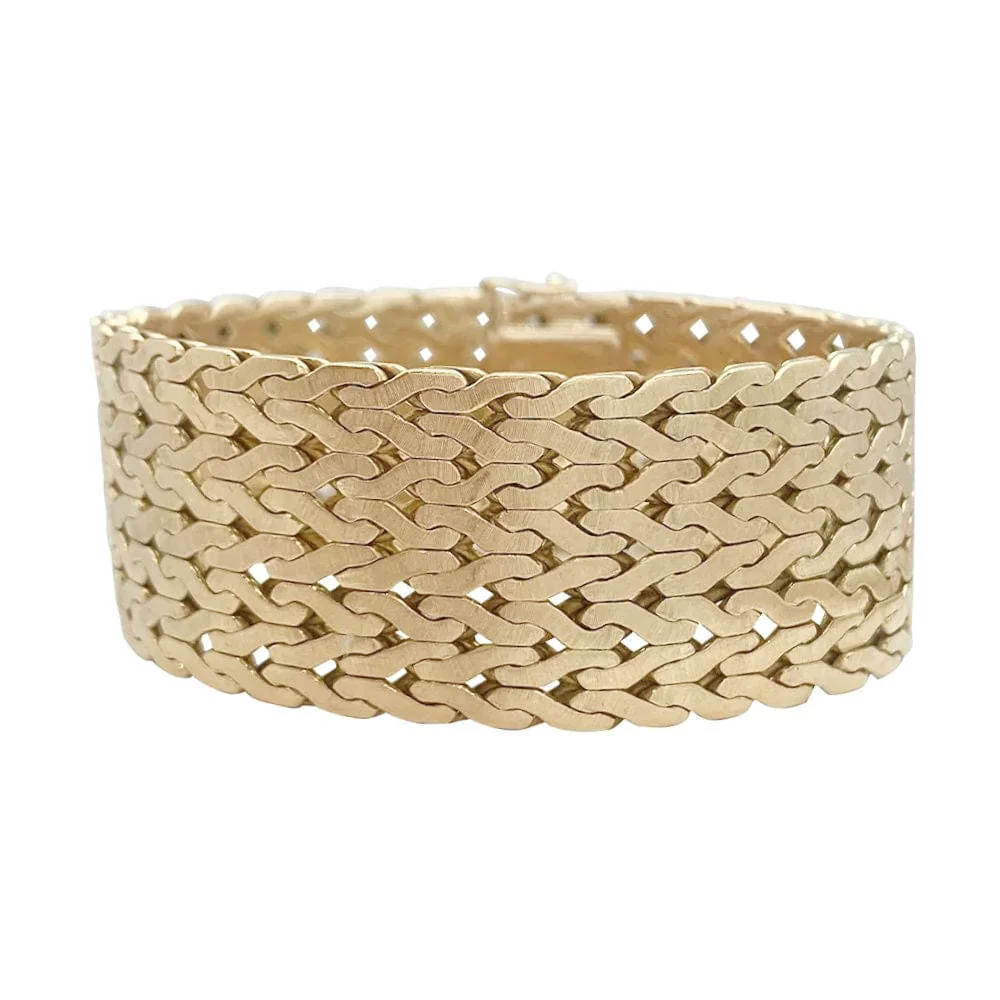 Vintage yellow gold bracelet. - Image 7