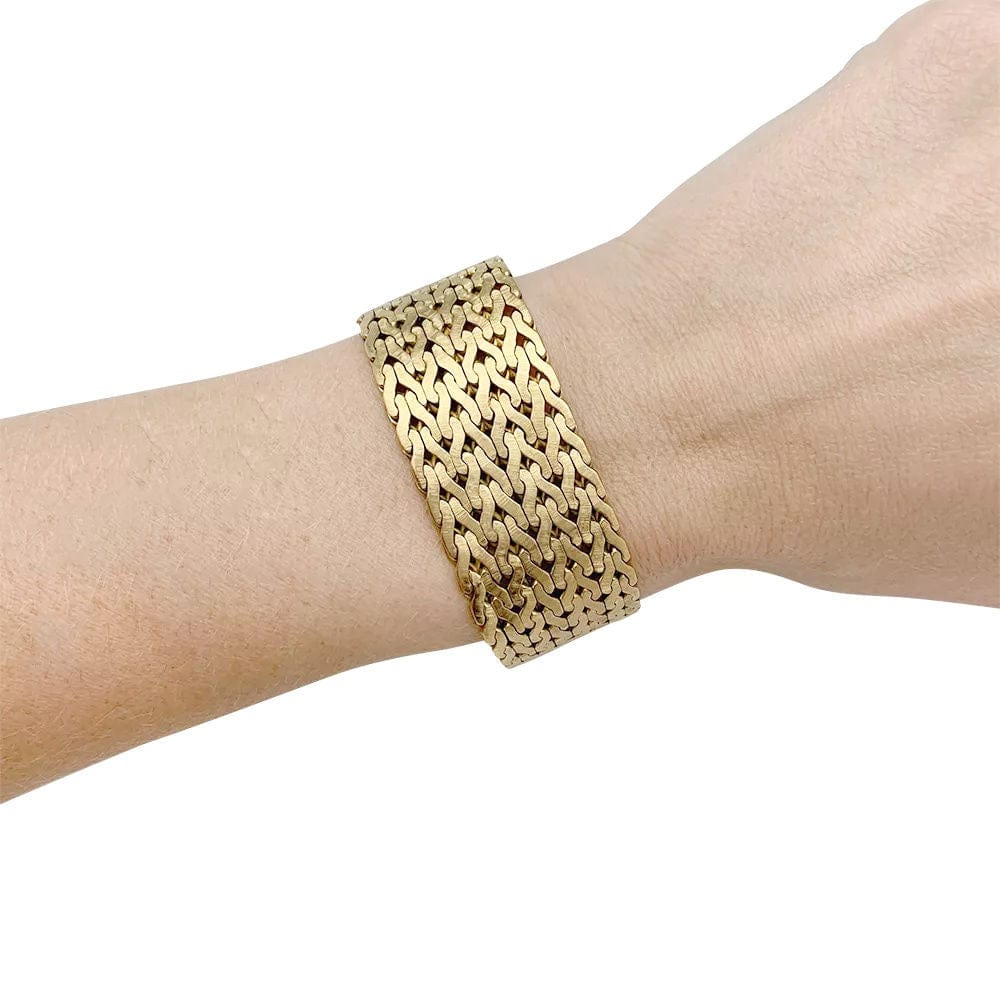 Vintage yellow gold bracelet. - Image 8