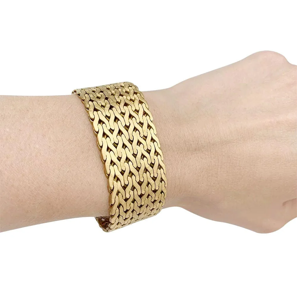 Vintage yellow gold bracelet. - Image 9