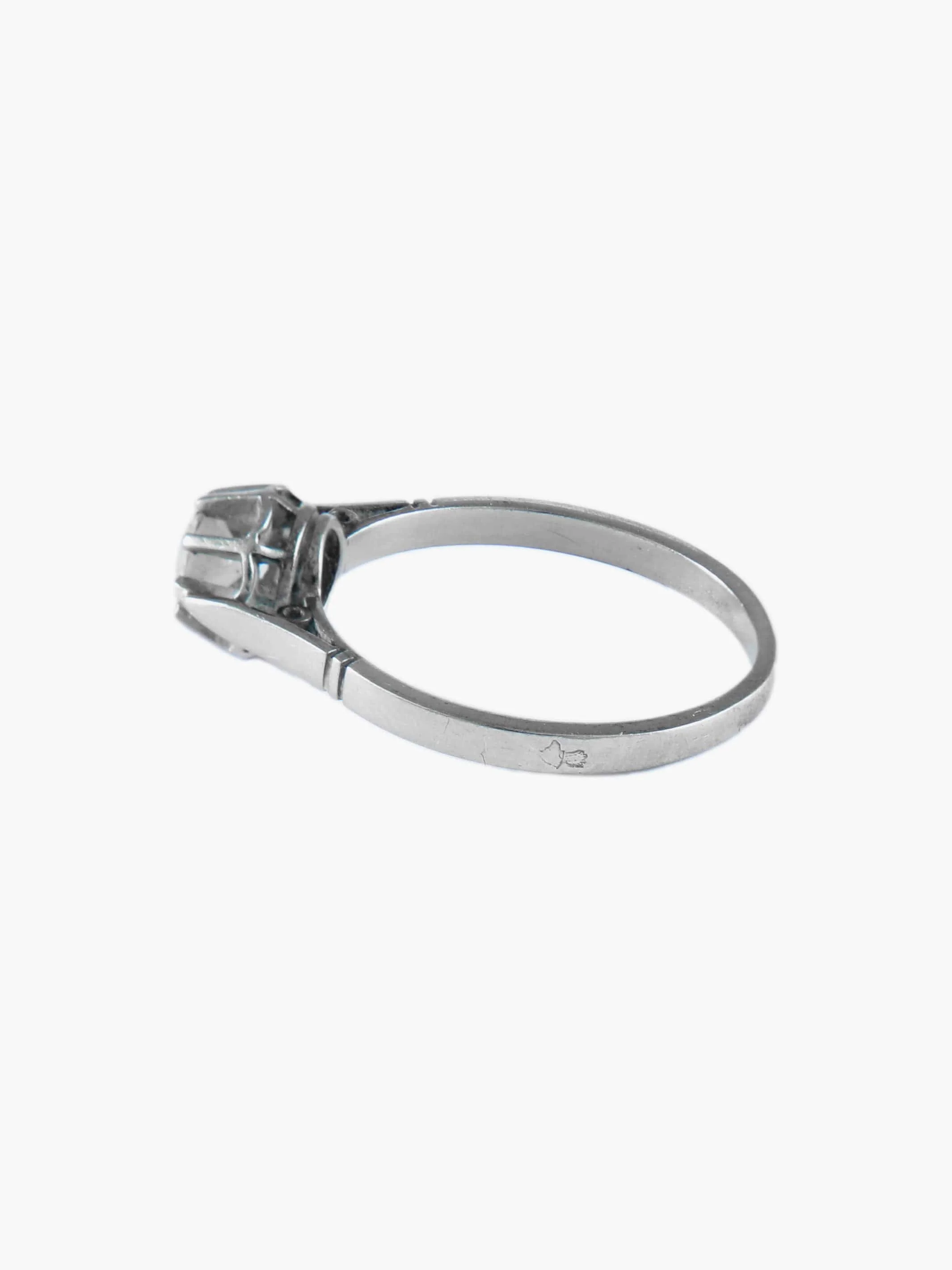 Old solitaire White gold - Image 5