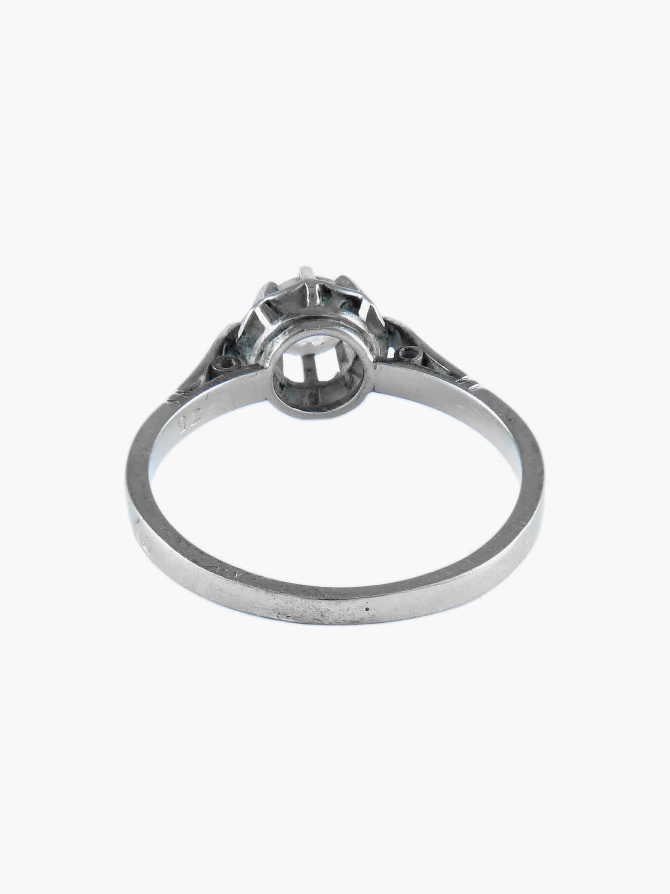 Old solitaire White gold - Image 7