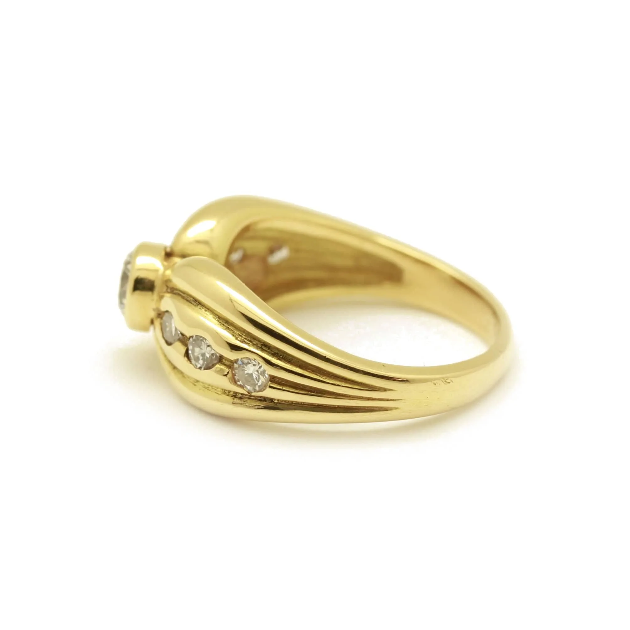 Yellow gold diamond ring - Image 2