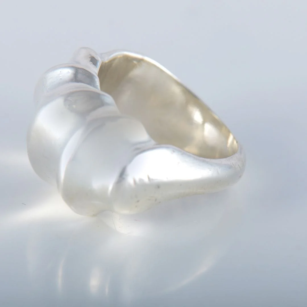 Ring silver branded Chavent - Image 2