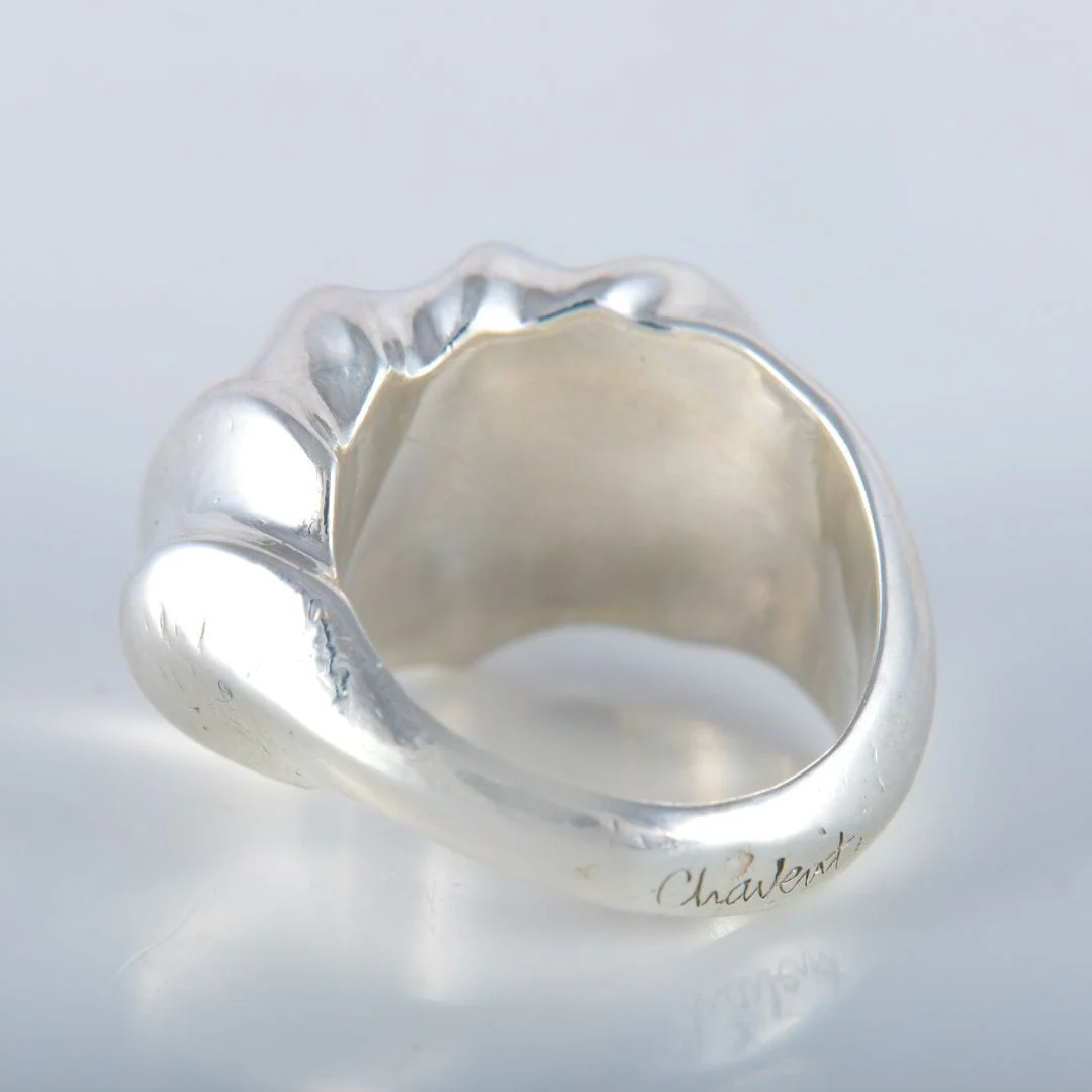 Ring silver branded Chavent - Image 3