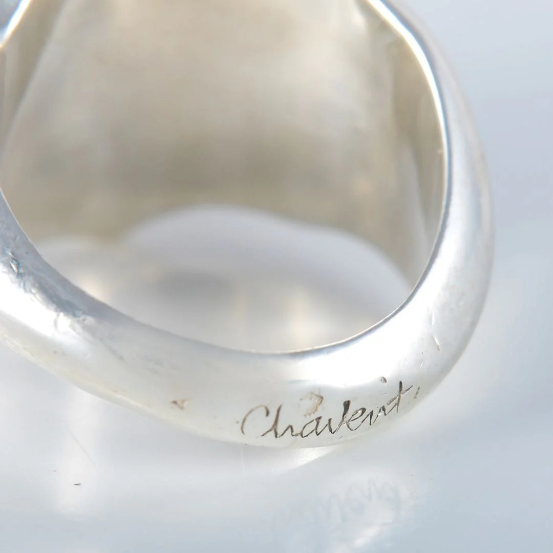 Ring silver branded Chavent - Image 8
