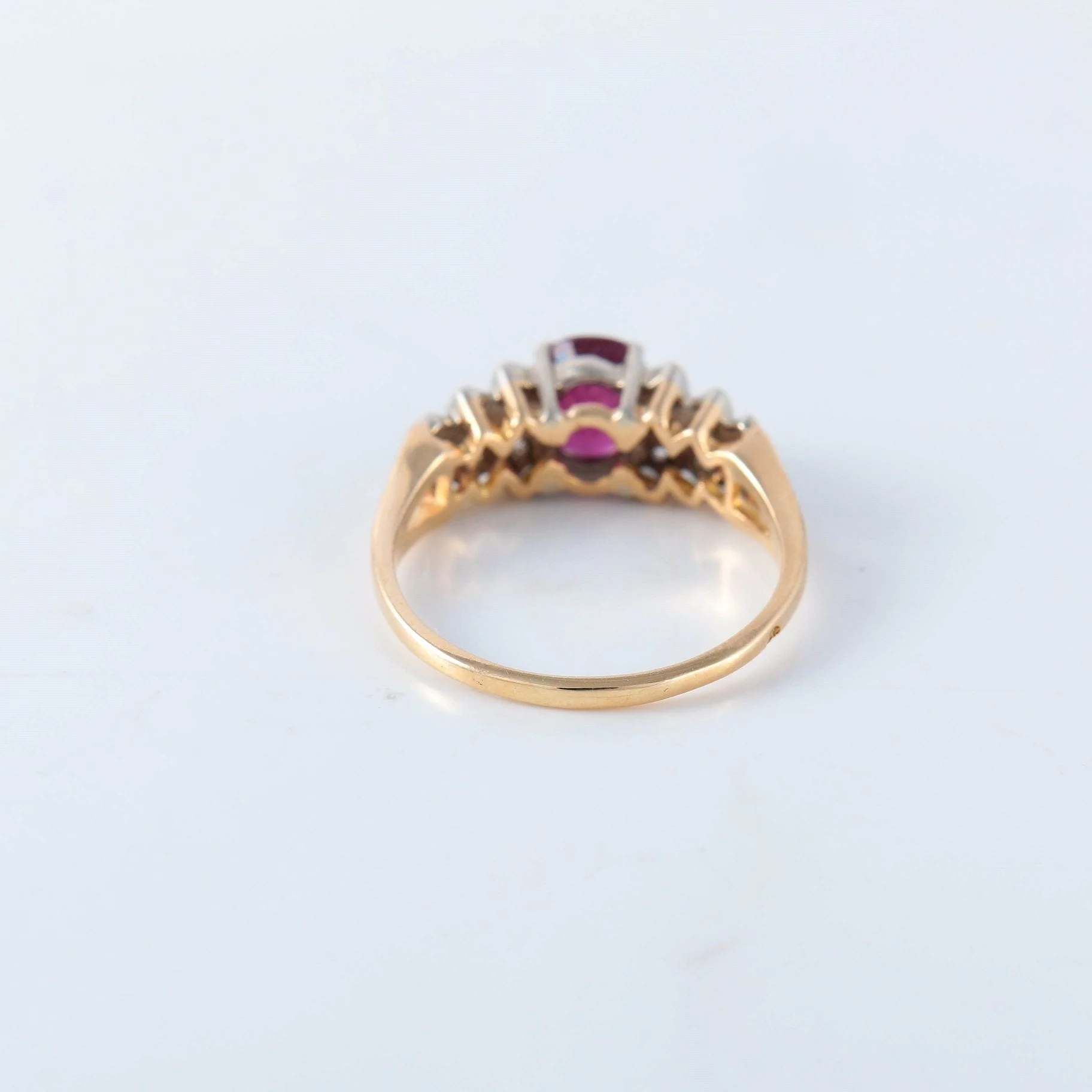 Gold ring, ruby - Image 5