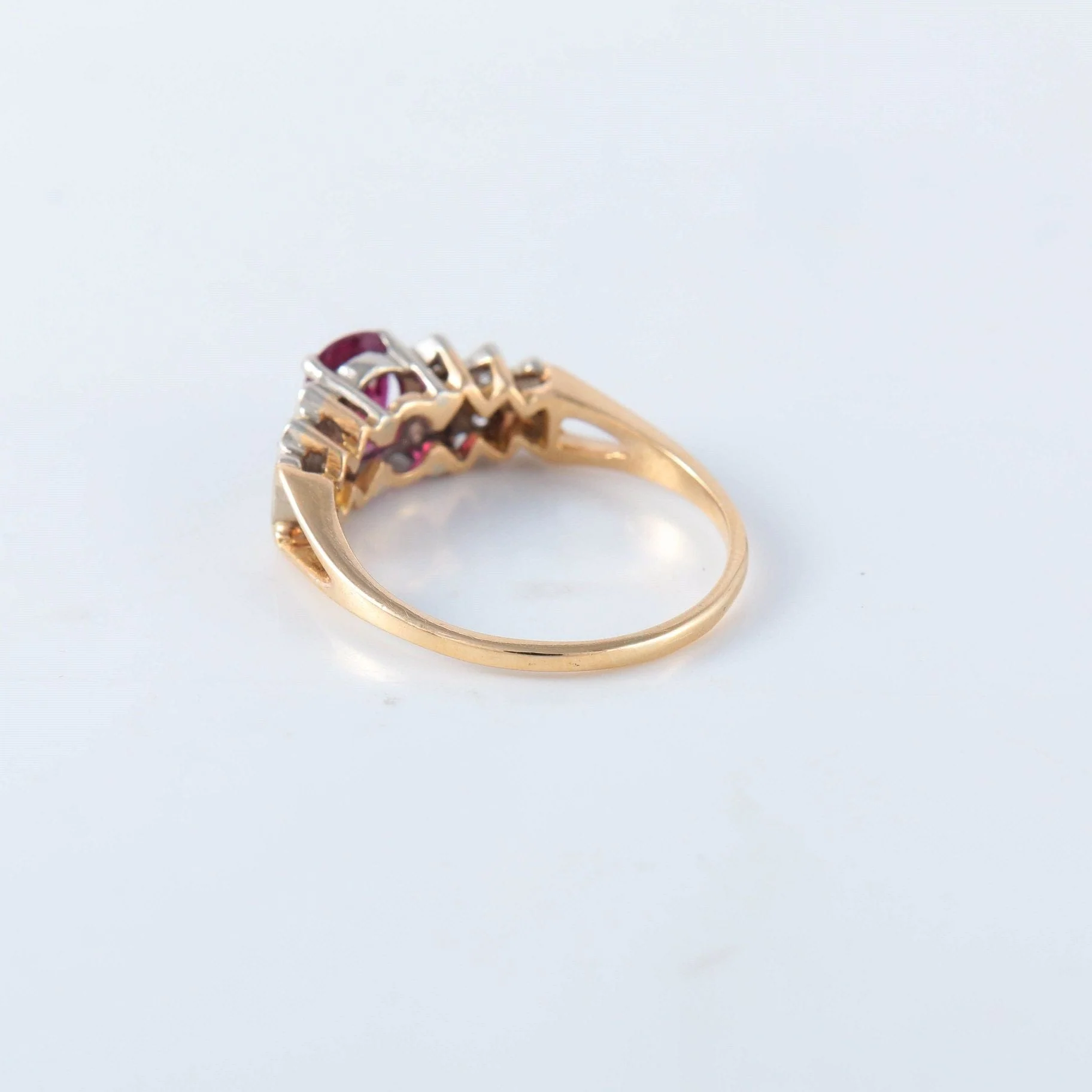 Gold ring, ruby - Image 6