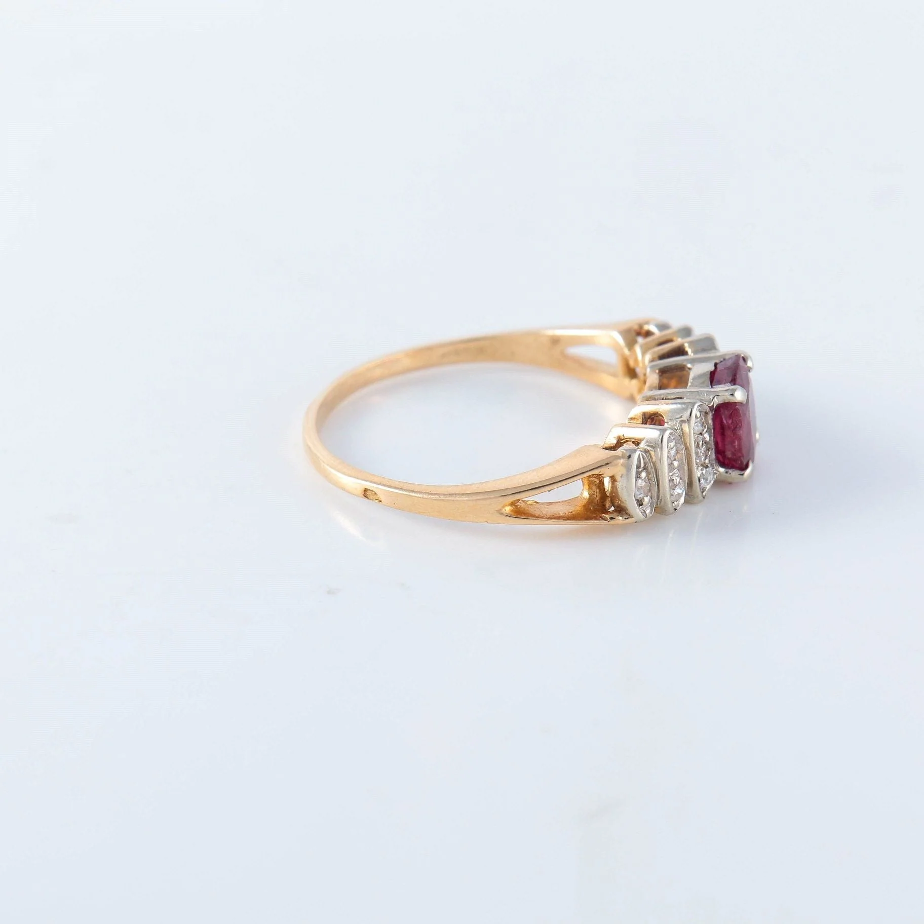Gold ring, ruby - Image 8