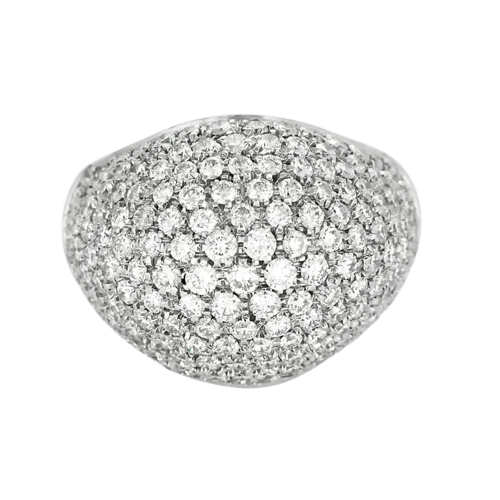 Le Mont des Diamants ring in white gold and diamonds 