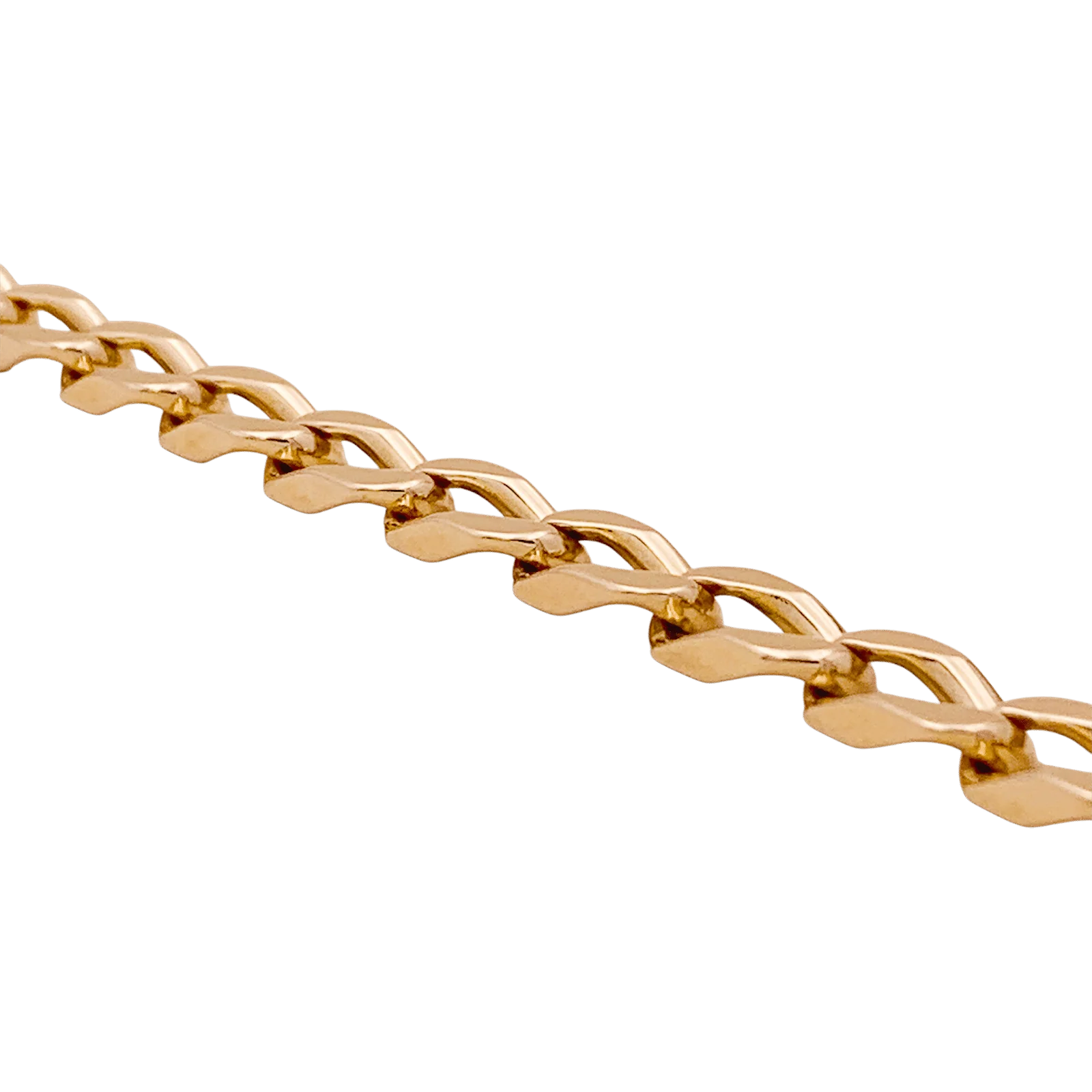Rose gold curb chain bracelet. - Image 4