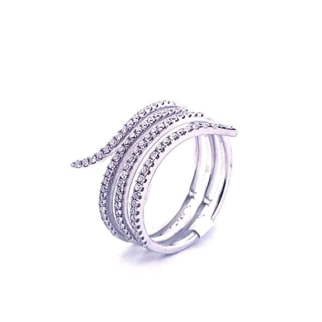 Diamond snake ring