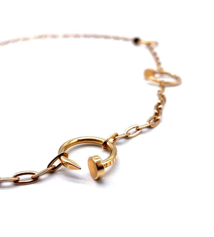 Cartier - Long necklace Juste Un Clou paved in 18k rose gold and diamonds  - Image 5