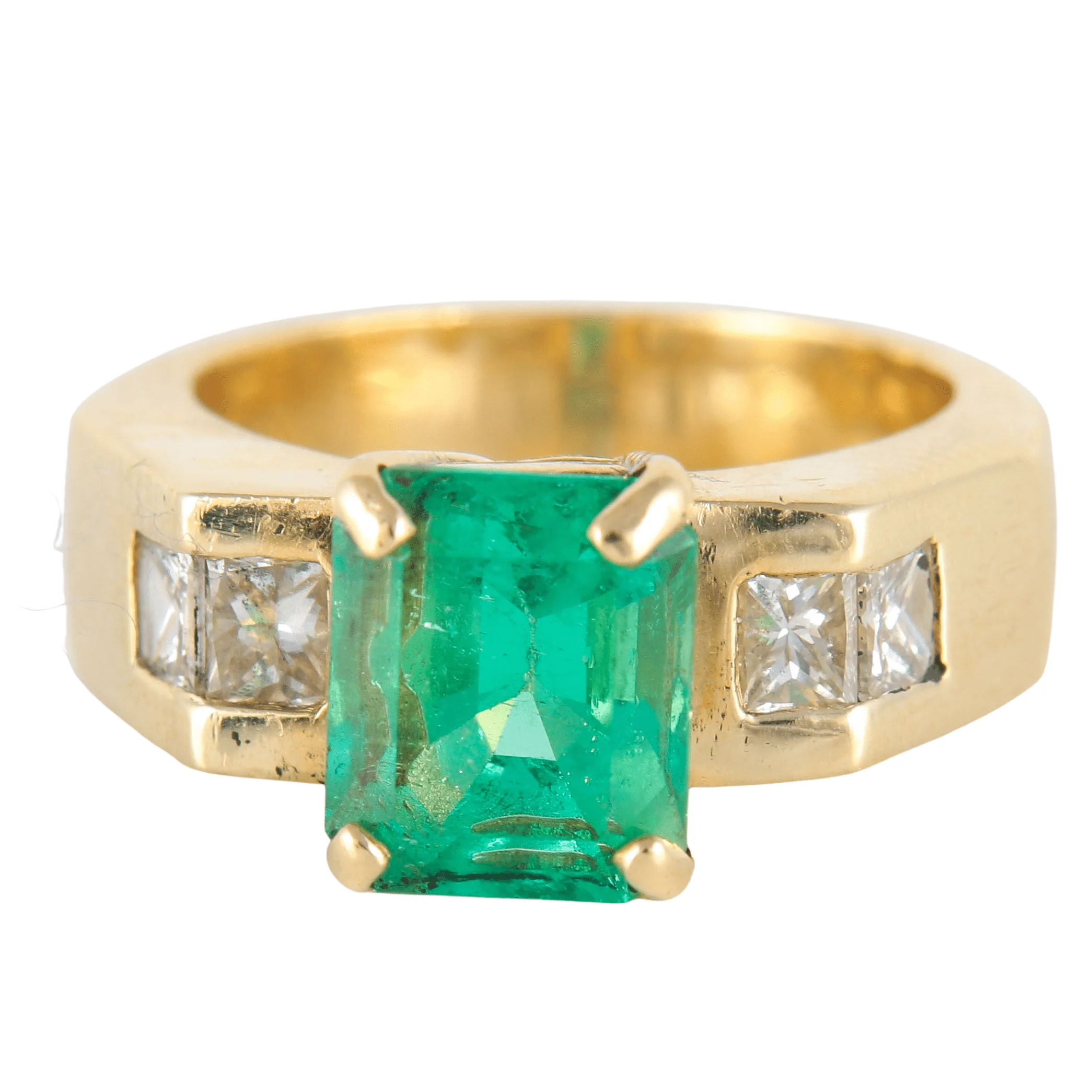 Emerald and Diamond Ring