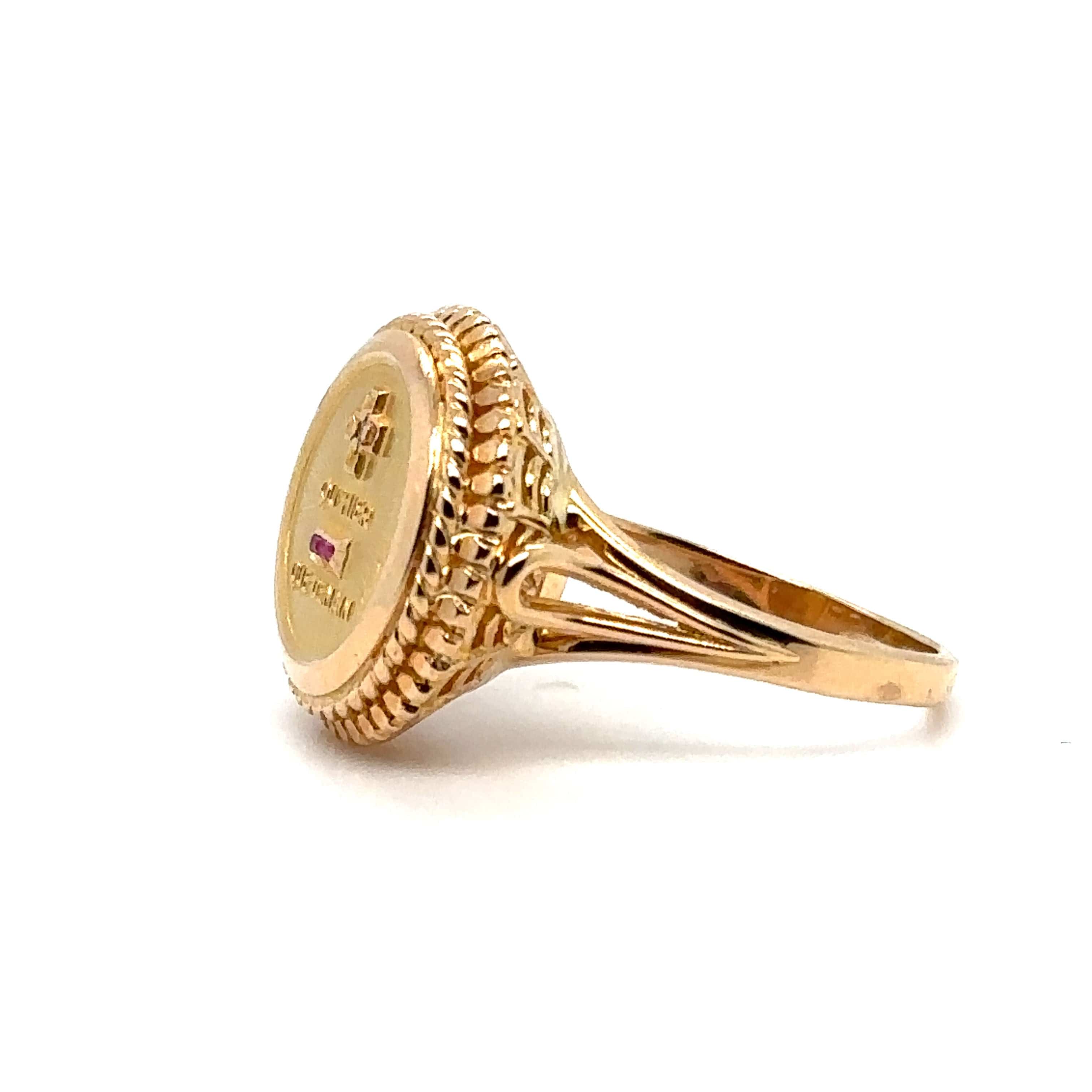 AUGIS - Yellow Gold Love Ring - Image 5