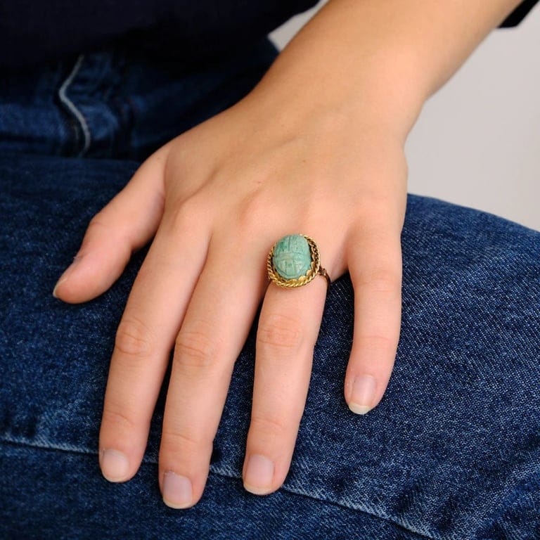 Turquoise Scarab Ring - Image 8
