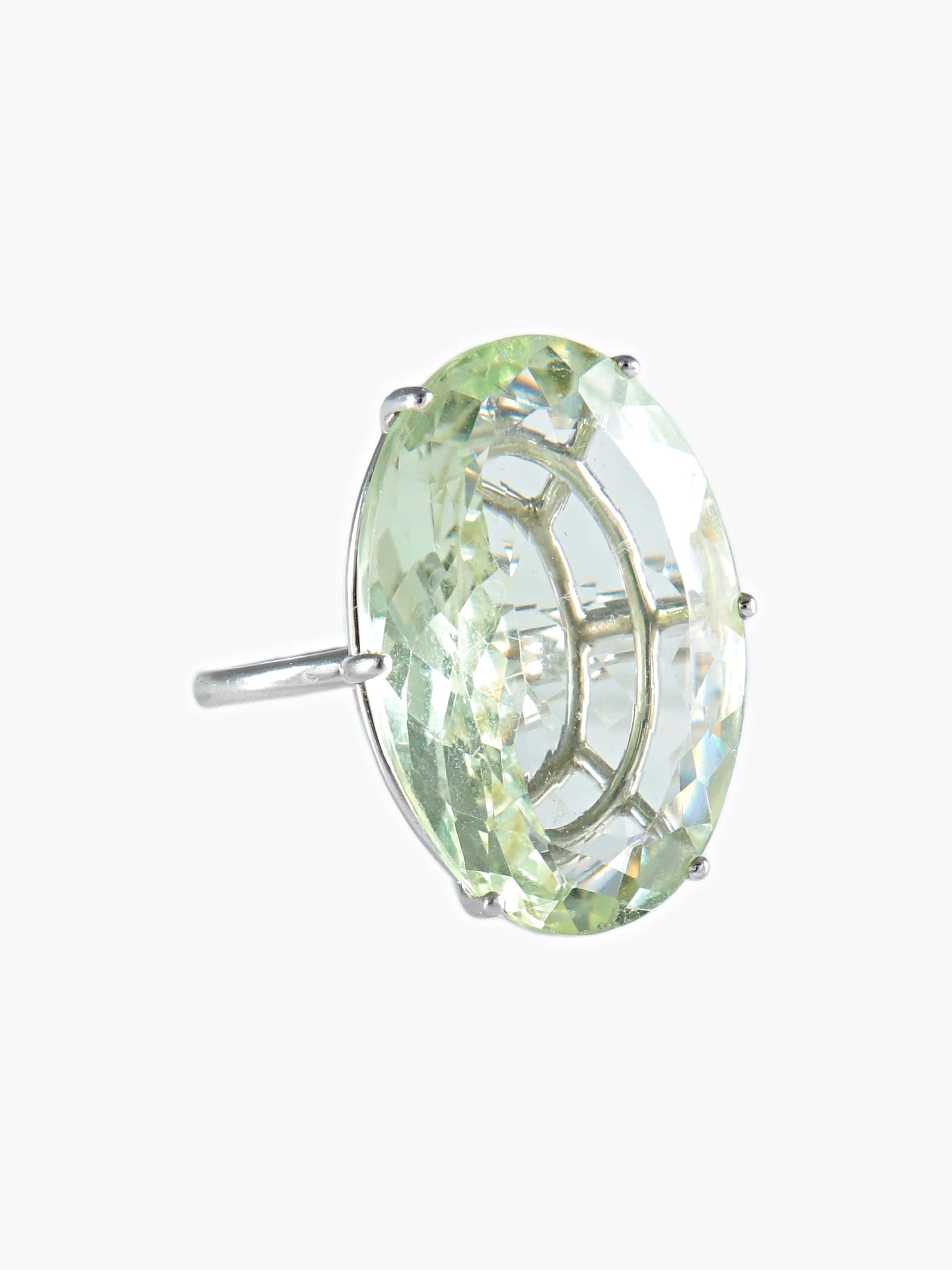 Prasiolite White Gold Ring - Image 4