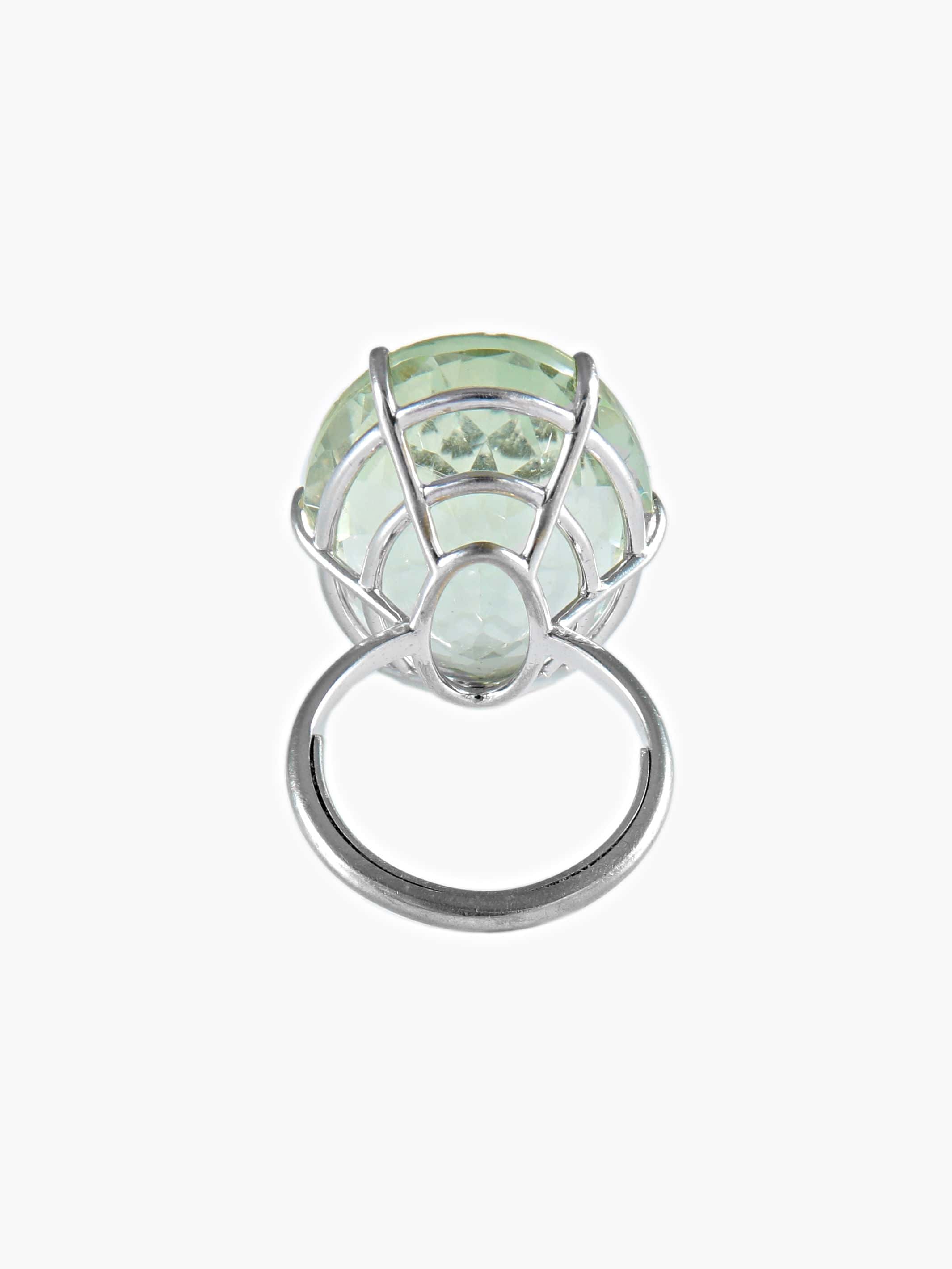 Prasiolite White Gold Ring - Image 5