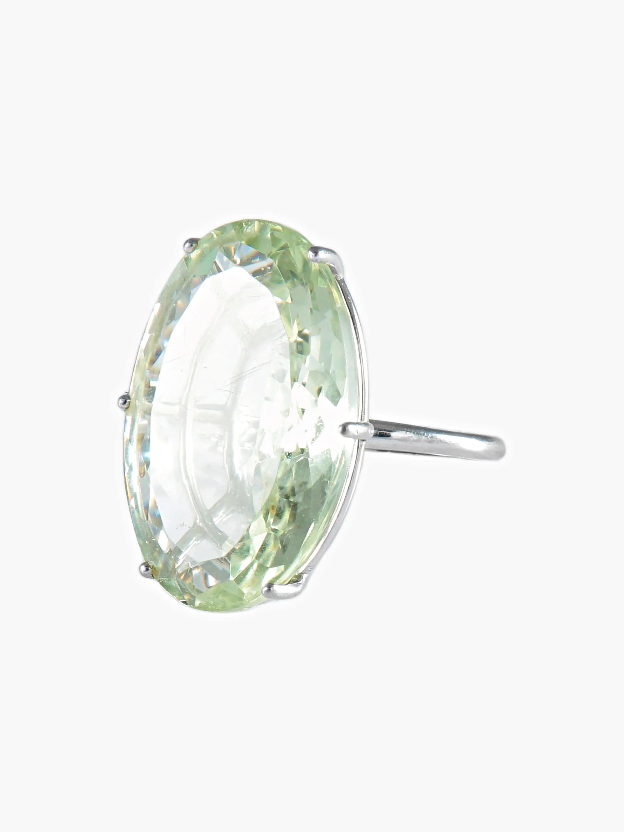 Prasiolite White Gold Ring - Image 6