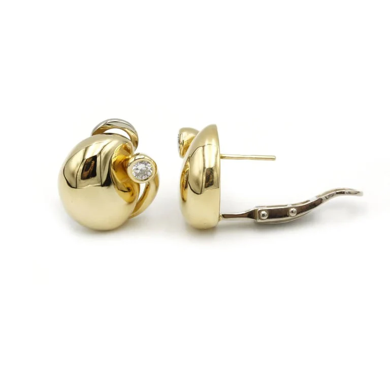 Earrings - Yellow gold & Diamonds - Image 2